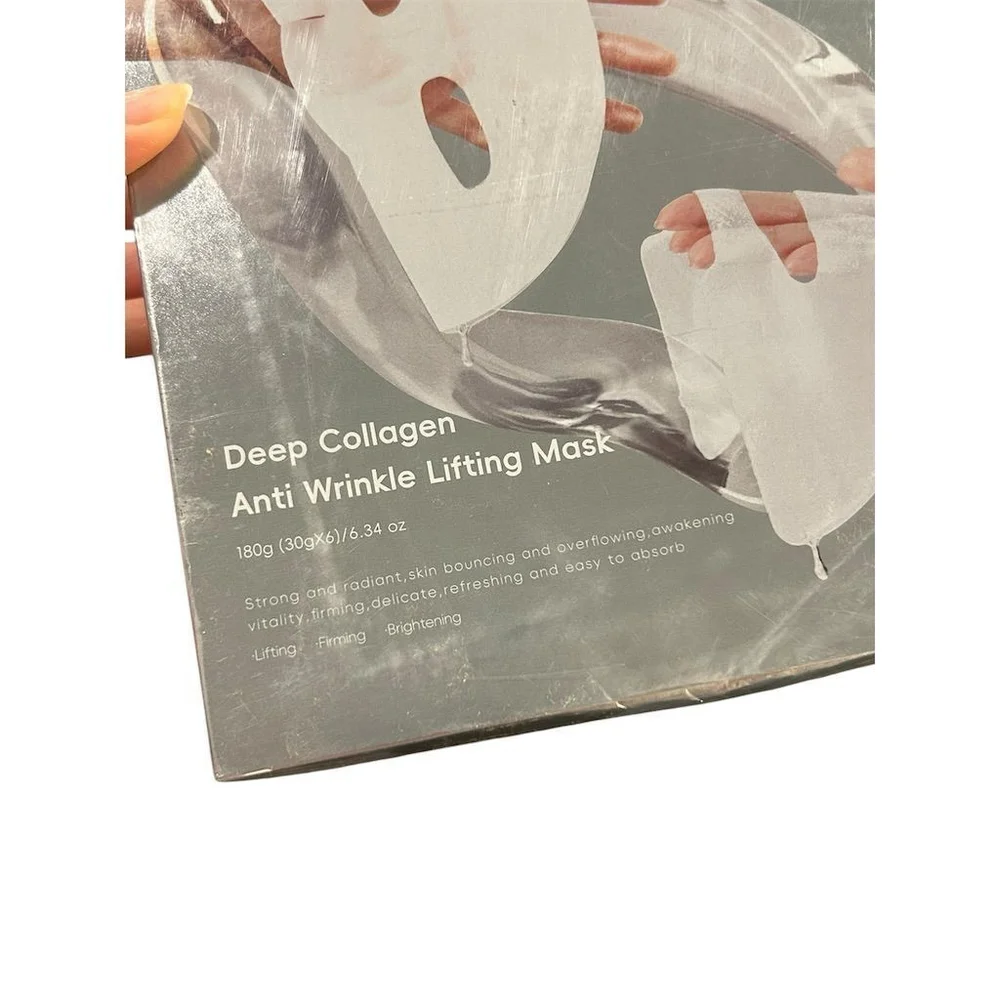 Deep Collagen Anti Wrinkle Lifting Face 9 Masks Anti-Aging NEW Sealed - Picture 2 of 11